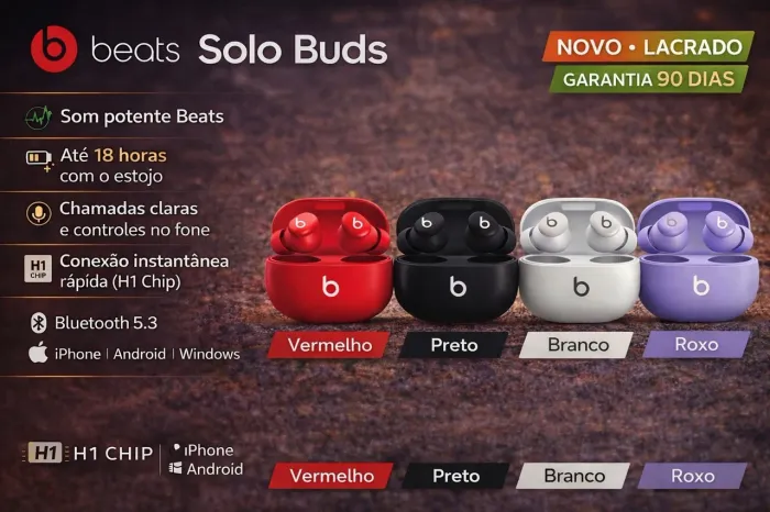 Beats Solo Buds Fone Bluetooth Original Novo Lacrado