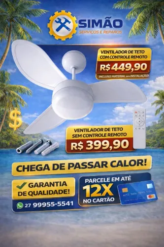 Ventilador de teto + instalação 