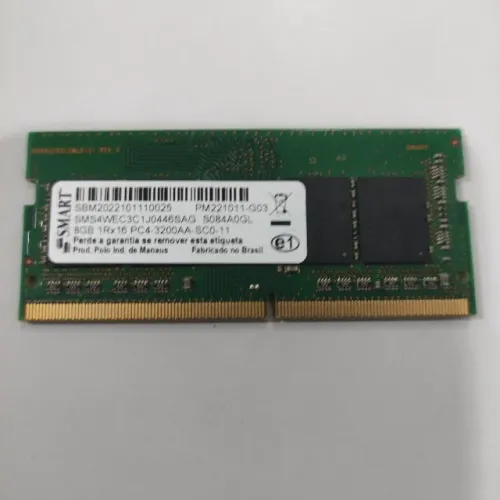 Memoria Smart Ddr4 8gb Notebook Pc4-3200aa 1rx8 (Usado)