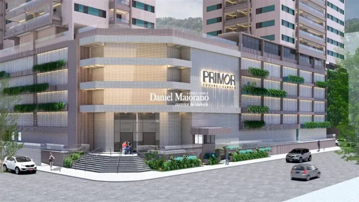 Apto de 2 dorm c/ 2 SUÍTES, 2 VAGAS, 93,06 m² de área útil. Bairro: CANTO DO FORTE.
