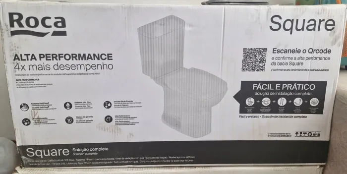 Kit vaso sanitário Roca Square alta performance