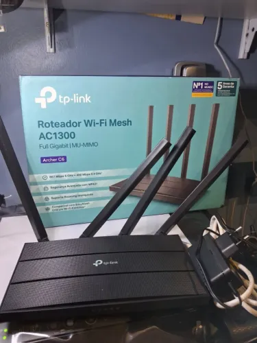 Roteador WI-FI Mesh AC 1300 - Full Gigabite (portas 10/100/1000) - Archer C6 V4