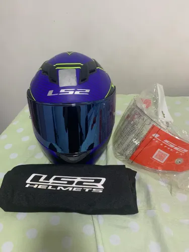 Capacete helments tamanho 60 ls2 ff-320 + viseira nova e bolsa protetora