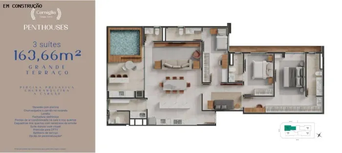 Cinque Terre | Apartamento - Luxo - Setor Bueno 3 Suítes - Piscina Privativa - Alto padr