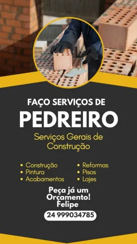 Pedreiro e pintor em geral 