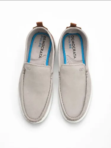 Mocassim Democrata Pulse Masculino - Cinza/Bege