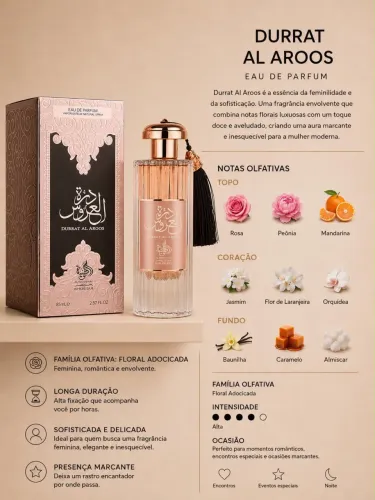 ? Perfume Durrat Al Aroos Al Wataniah 85ml - Árabe Importado | Feminino