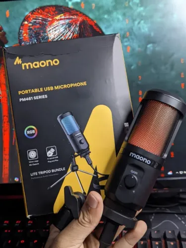 Microfone Condensador Maono PM461 RGB USB (USADO)