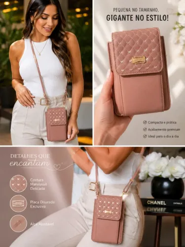 Bolsa lateral feminina nova