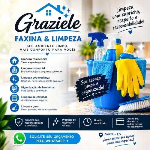 Faxineira na Serra ES | Limpeza Residencial e Comercial