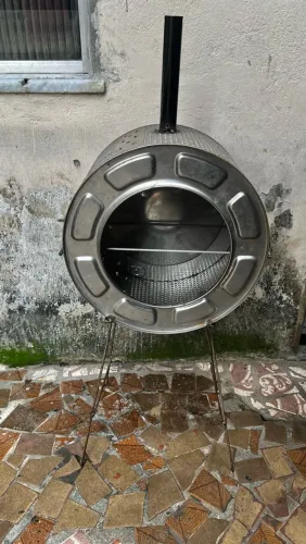 Churrasqueira média para espeto aço inoxidável