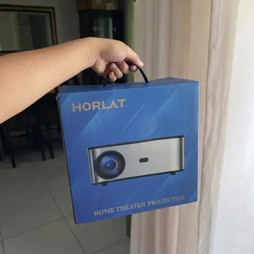 Projetor Horlat 26000 Lúmens Android Wi-fi Foco Automático