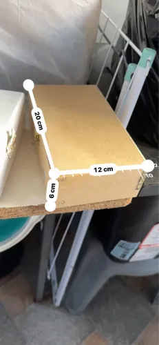 Caixa Retangular Dobradiça e Fecho 20x12x6 MDF