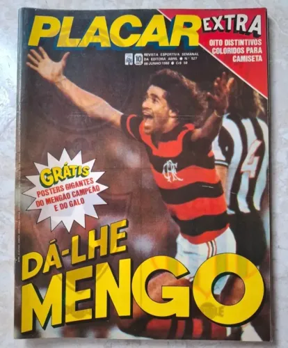 Revista Placar N° 527 Flamengo Campeão Brasileiro 1980 com Pôster Gigante 