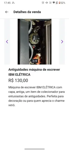Máquina de escrever IBM ELÉTRICA