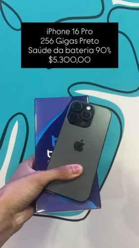 iPhone 16 Pro Semi Novo/ 256GB / Original e Perfeito estado / bateria: 90% / $5.300,00