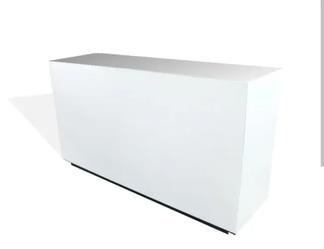 Balcão loja comercial Atendimento MDF Branco 1,20x1,00 Semi-novo