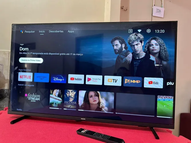 SMART TV 43 ANDROID SEMI NOVA COMPLETA CONTROLE REMOTO PEZINHO WI-FI INTEGRADO BLUETOTH 