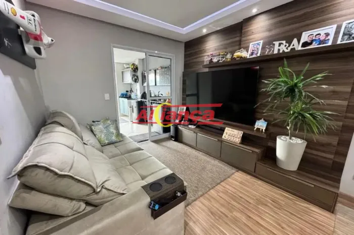 Apartamento 77 m², 3 dormitórios (1 suite), 2 salas, varanda gourmet e 2 vagas