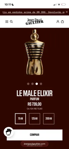 Perfume importado lacrado jean paul le male elixir