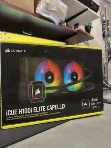 Water Cooler Corsair iCUE H100i Elite Capellix, RGB, 240mm (Usado)