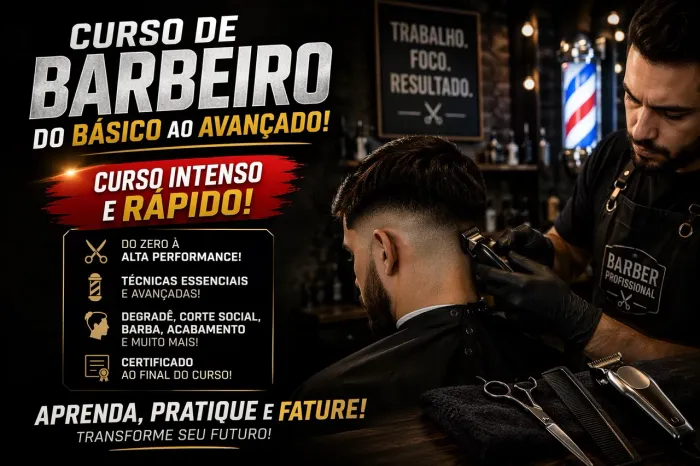 Curso de barbeiro do básico ao avançado