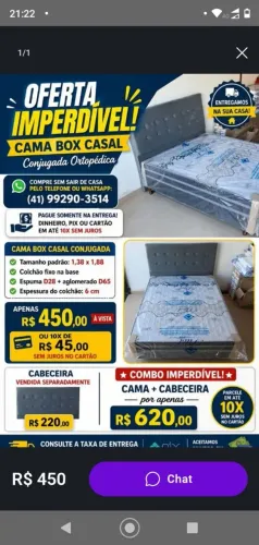 Cama box conjugado casal d28 novo ## 10x sem juros no cartão 