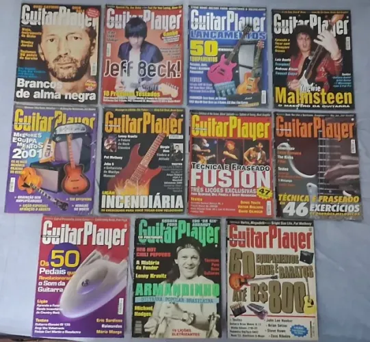 LOTE GUITAR PLAYER em Português 11 Edições Anos 90 Ótimo estado!