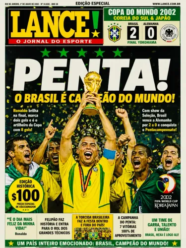 PARA COLECIONADORES BRASIL CAMPEÃO DO MUNDO EM 2002