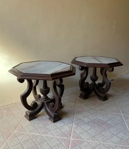 Mesa de canto sextavado 