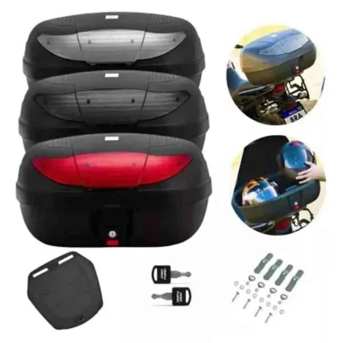 Baú para moto de 2 capacetes 
