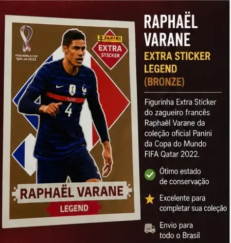 Raphaël Varane Extra Sticker Legend (Bronze)