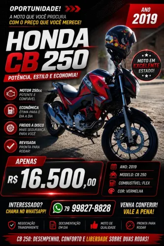Cb 250 vermelha 