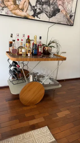 Carrinho bar madeira 