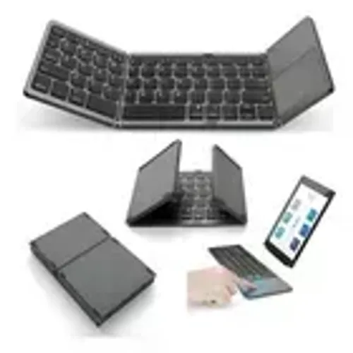 Mini Teclado Touch Dobrável Bluetooth Para Celular E Tablet (Usado)