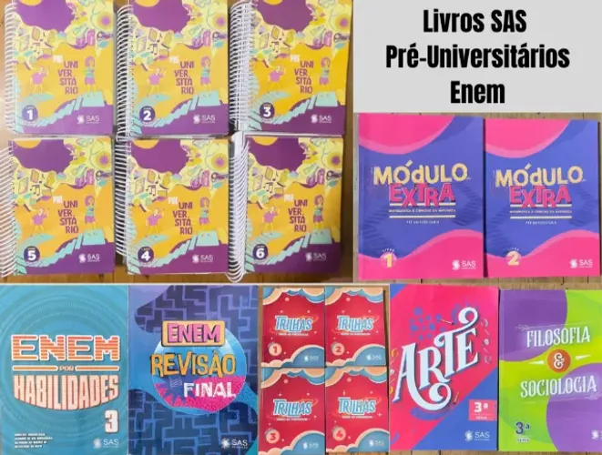 Livros SAS Pré-Universitário 2025 em ótimo estado