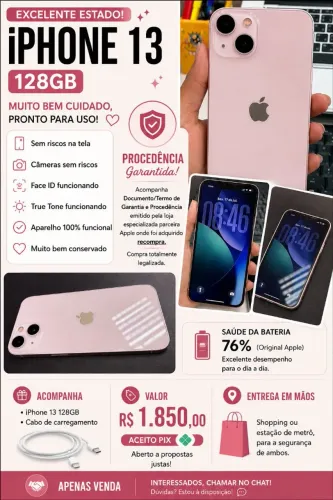 IPhone 13 Pink 128g