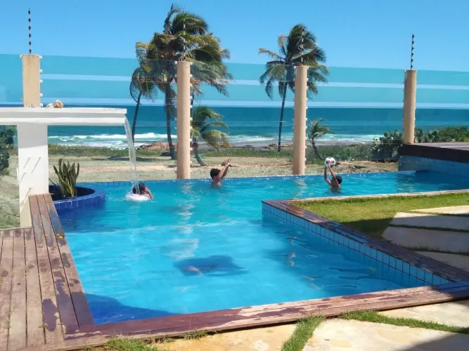 Top Casa grande pé na areia 4 suítes AC piscina churrasqueira - Não é Village.