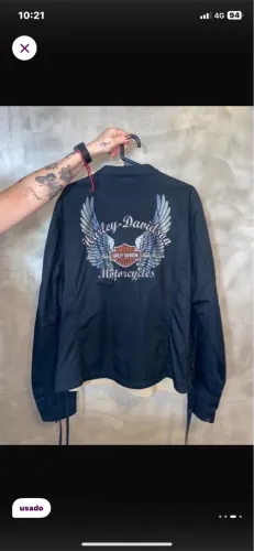     Jaqueta Harley-Davidson Original XXG + Colete Interno Removível com Capuz