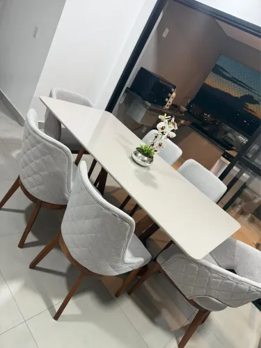 Mesa alto padrão madeira maciça 