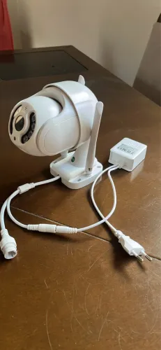 Câmera de Segurança Externa 4K 5MP 2MP WiFi 360 com adaptador.