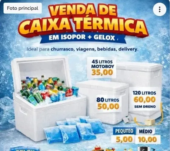 CAIXA DE ISOPOR 120L SEMI NOVAS