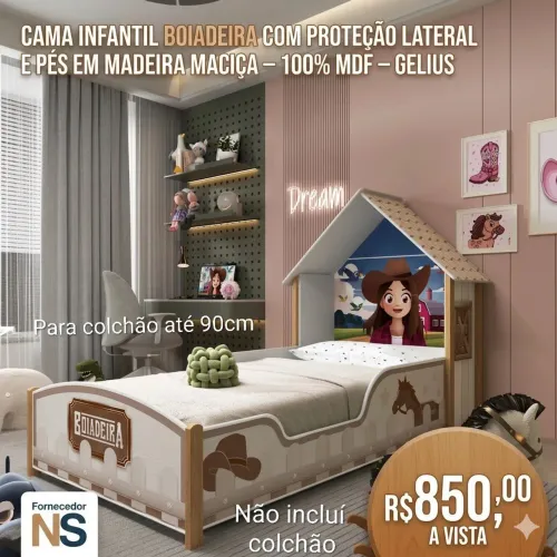 Cama infantil Boiadeira 100% infantil