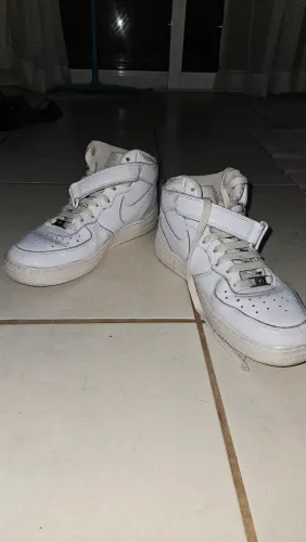 Tênis Nike Air Force One Mid Triple White - Original tamanho 40