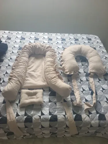 Kit Bebê: Ninho Redutor + Almofada Amamentação + Travesseiro<br>?Descrição: