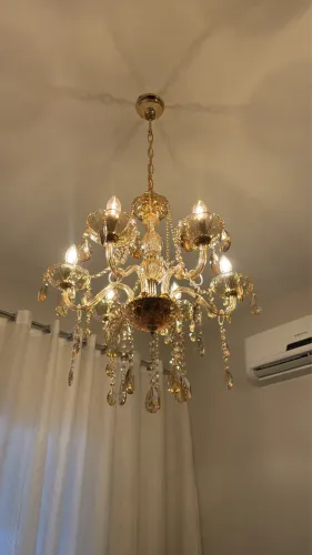 Lustre cristal âmbar 