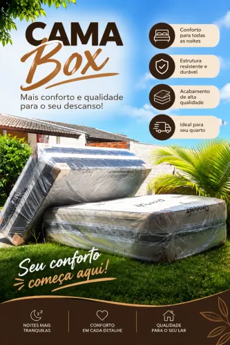 Cama box. Promoção! 12cm de espuma