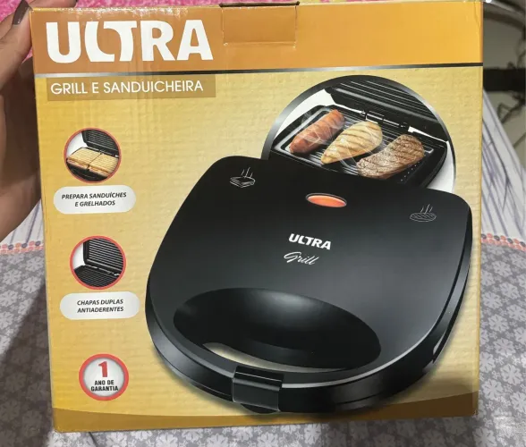 Grill Sanduicheira Elétrico Mondial Ultra Grill Antiaderente 750W S-13 - Preto - 110 Volts