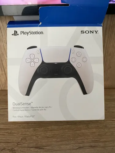 Controle PS5 DualSense Branco Original - Estado de Novo (Na Caixa)