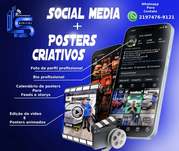 Social Media e posters para midia socias